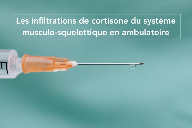 Les infiltrations de cortisone du système musculo-squelettique en ambulatoire