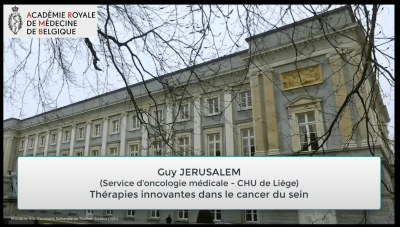 Thérapies innovantes dans le cancer du sein par Guy Jerusalem (service d’oncologie médicale du chu de Liège)