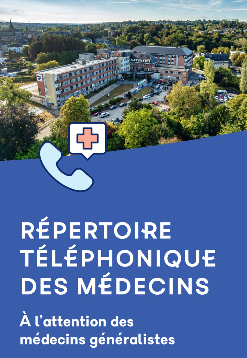 Répertoire téléphonique des médecins de la Clinique CHC Heusy à l'attention des médecins généralistes