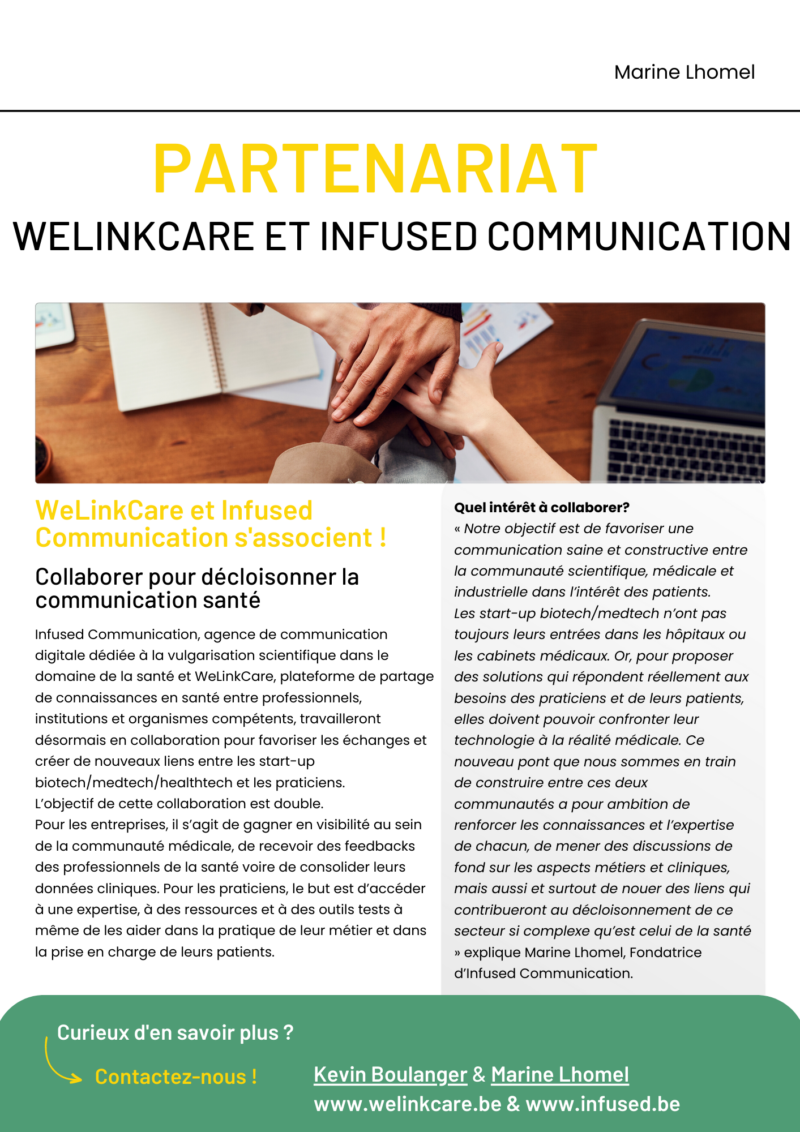 WeLinkCare et Infused Communication s'associent !